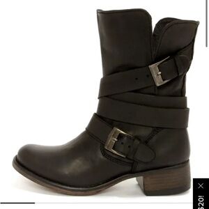 Steve Madden Brewzzer Black Booties Moto 7.5